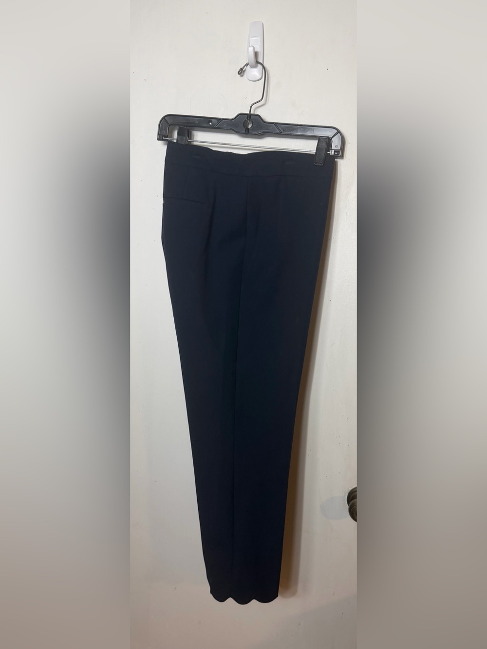 Talbot’s Chatham Cropped Navy Pants Scalloped Hem Sz 14 Stretch Classic Office